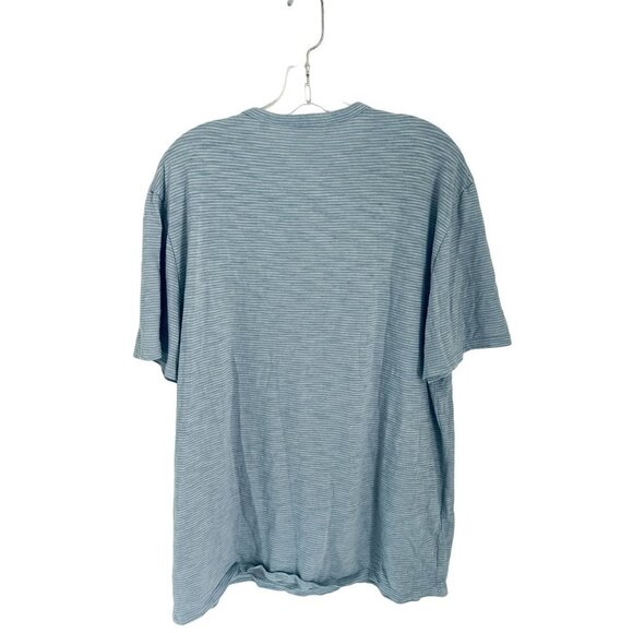 VINCE Henley Shirt T-Shirt Cotton Light Blue Short Sleeve Size XLarge - Picture 4 of 7